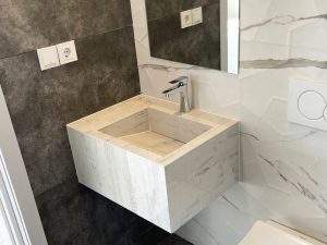 اجرای روشویی سرامیکی