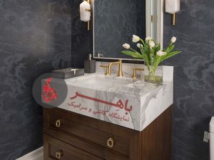 روشویی سرامیکی بهمراه باکس کشودار