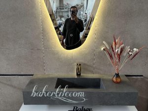 روشویی سرامیکی بهمراه باکس طرح بامبو