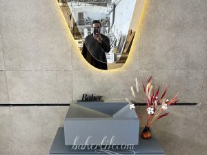 روشویی سرامیکی مونوکالر طوسی روشن